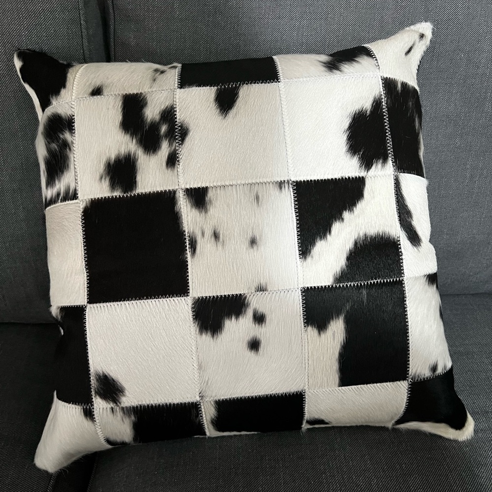 Authentic Cowhide Decorative Pillow Cover - Picture 7 of 7